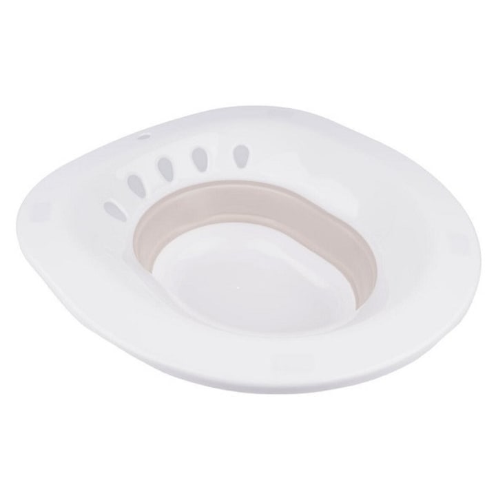 Olita Pliabila Pentru Adulti, Odense, A303101, Design Ergonomic Pentru Toaleta Standard, Olita Pliabila Pentru Adulti Cu Pliere Compacta, PP + TPR Rezistent, Orificii Scurgere, Baza Antialunecare, Igiena Intima, Recuperare Postpartum, Alba