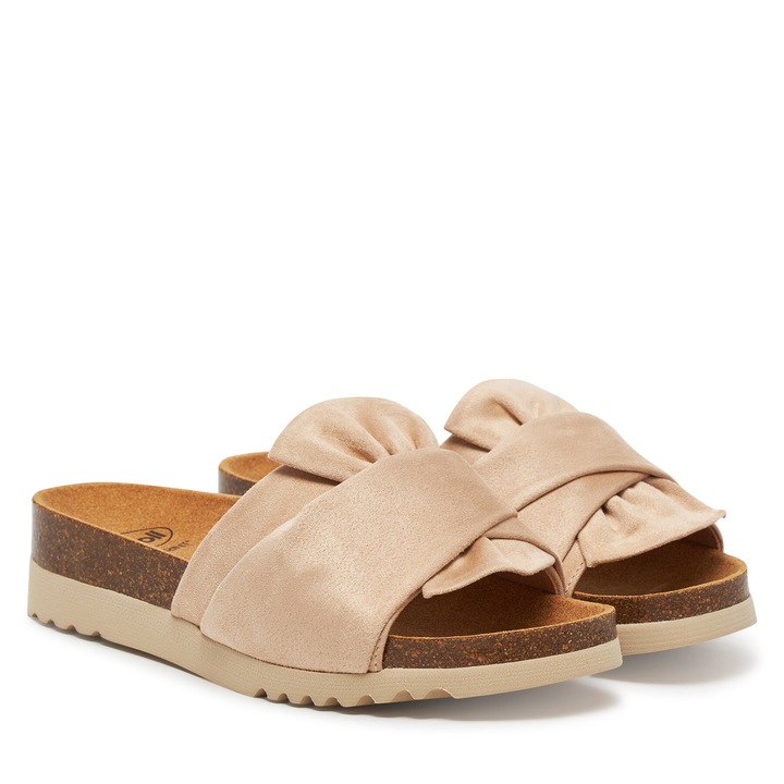 Papuci Scholl, Bej, tesatura, 37 EU