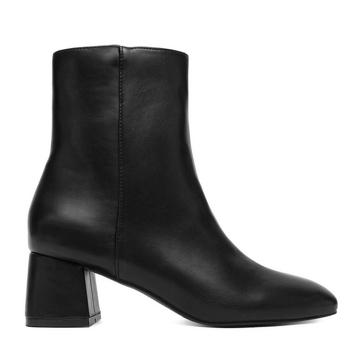 Botine dama, JENNY, sintetic, negru, CEO-CD240148-1