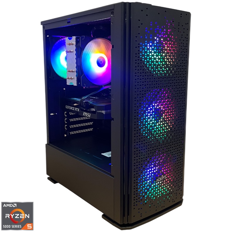 Sistem Desktop PC Gaming Serioux cu procesor AMD Ryzen™ 5 5600X pana la 4.6GHz, 32GB DDR4, 1TB SSD, MSI GeForce RTX™ 5060 8GB GDDR7 SHADOW 2X OC, No OS, Negru