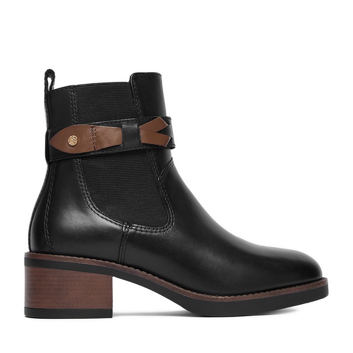 Botine dama, Lasocki, piele naturala, negru, Negru