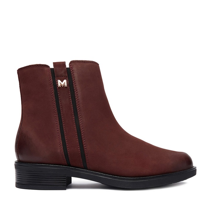 Botine dama Mexx din piele naturala, Bordeaux