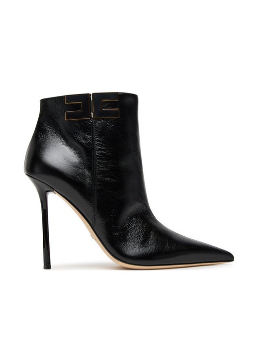Botine dama SA-91B-57E2-V870, Elisabetta Franchi, Piele naturala, Negru