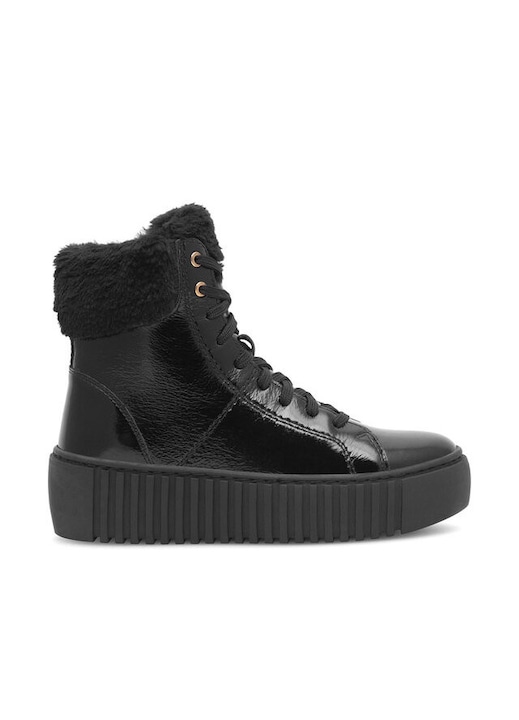 Ghete dama RST-C1039-01SB, Sergio Bardi, Piele naturala, Negru