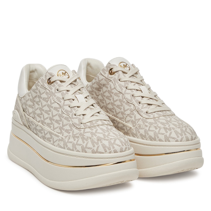 Tenisi dama Michael Michael Kors, piele ecologica, Bej