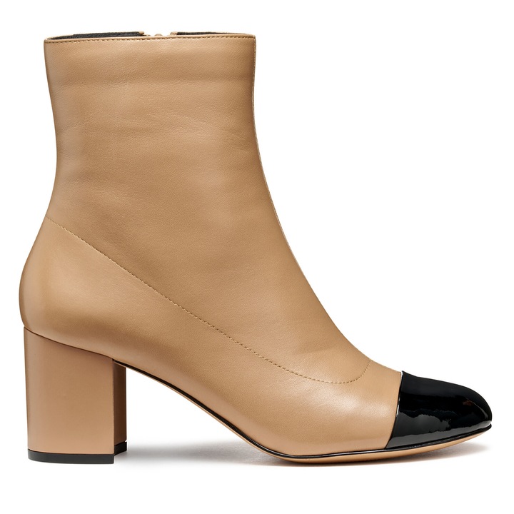 Botine dama Geox Virnilisa 65, bej, piele naturala, 41 EU