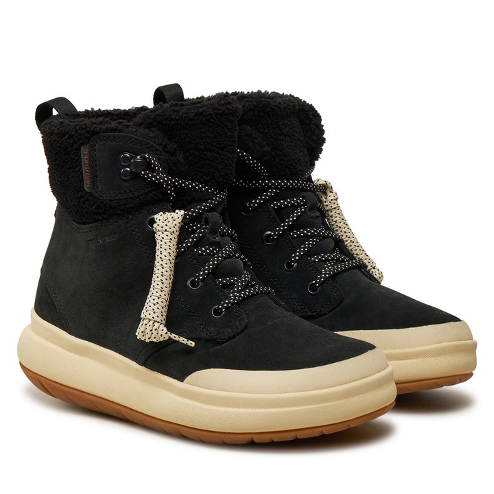 Ghete dama Merrell, Marquette Thermo Lac, piele naturala, negru, 38.5 EU