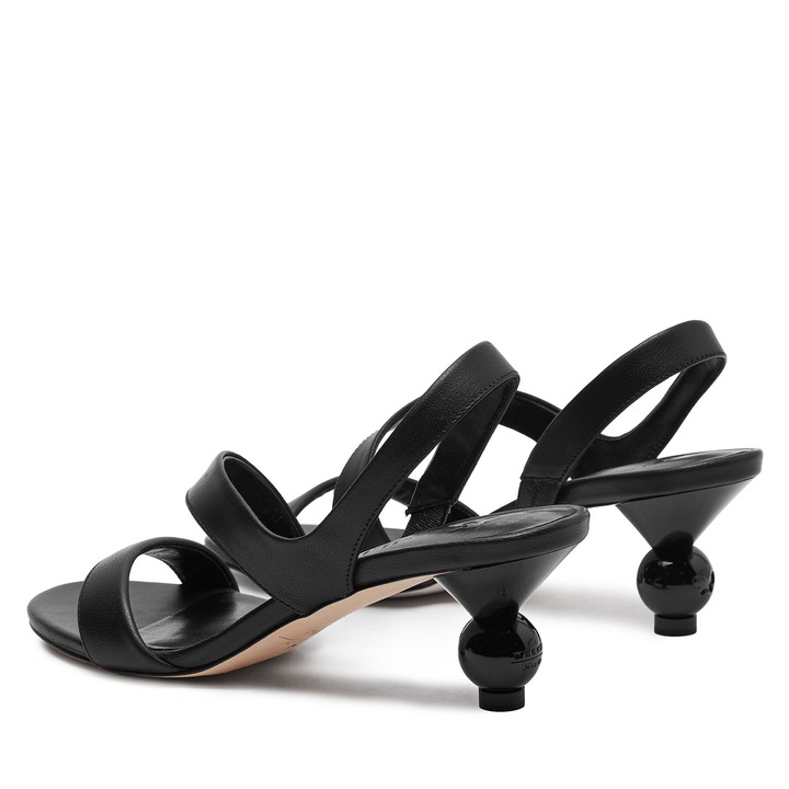 Sandale dama, Weekend Max Mara, piele naturala, negru, 38 EU