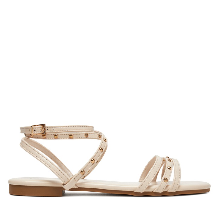 Sandale dama, Deezee, Bej, piele ecologica, 37 EU