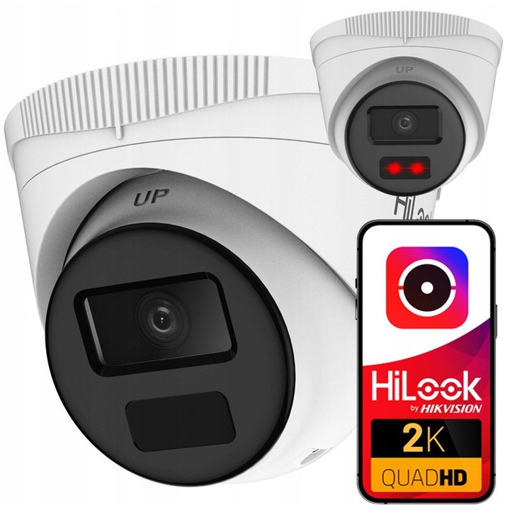 Cameră de supraveghere exterior HiLook 4MPx, 2.8mm, IR20m, protecție IP67, Wi-Fi