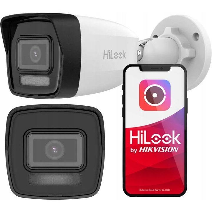IP камера за наблюдение 8MP HIKVISION за външен монтаж, обектив 2.8mm, IR и LED осветление 30m, IP67 устойчивост