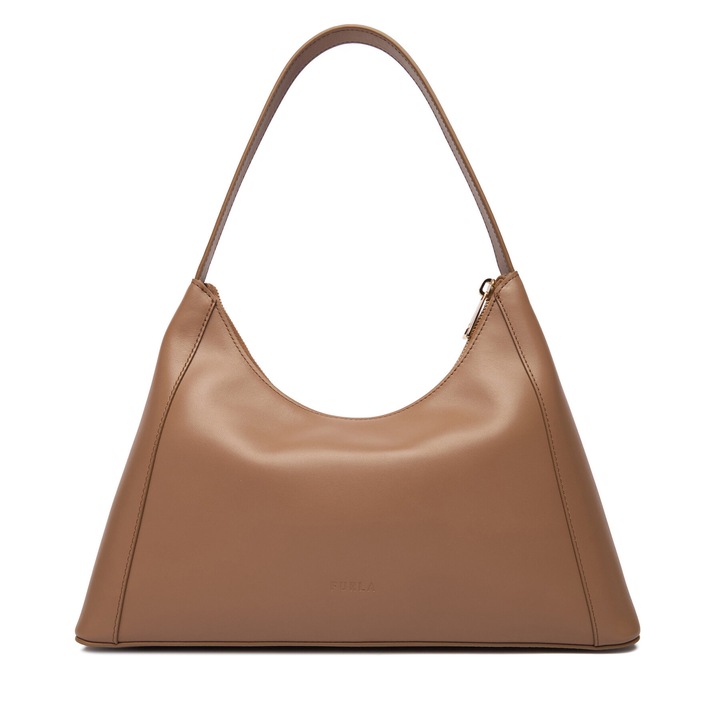 Női táska Furla Toffee Diamante S, természetes bőr, karamella színű