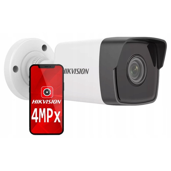 Cameră de supraveghere exterior HIKVISION 4MPx, 2560x1440p, IR 30m, PoE