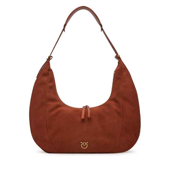 Дамска чанта Pinko Slouchy Hobo Big, от естествена кожаdwqf