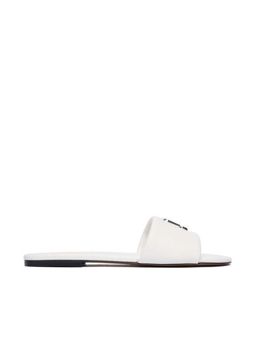 Slapi dama, Marc Jacobs, alb, piele naturala