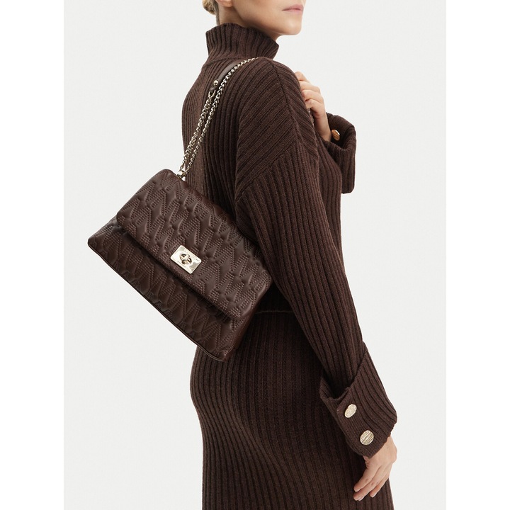 Női táska Nine West, CEO-MILA-S23788-4 modell, barna színű, textil anyagú.