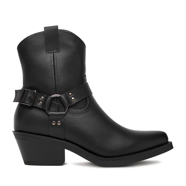 Botine dama, DeeZee, cowboy, negru