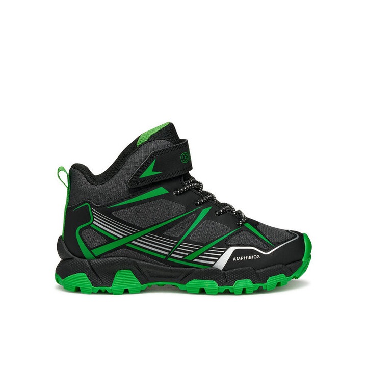 Детски маратонки, Geox, момчета, зелен/черен, водоустойчиви, 24 EU