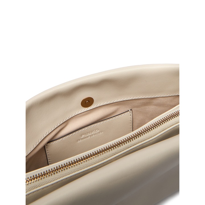 Pinko Triplet Mini AI 25-2 női táska, természetes bőr, fehér