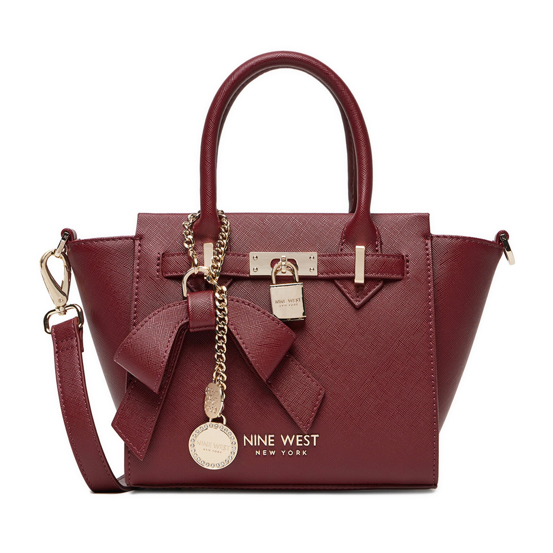 Geanta dama Nine West, model CEO-Chelsea-Charm-I, bordo, material