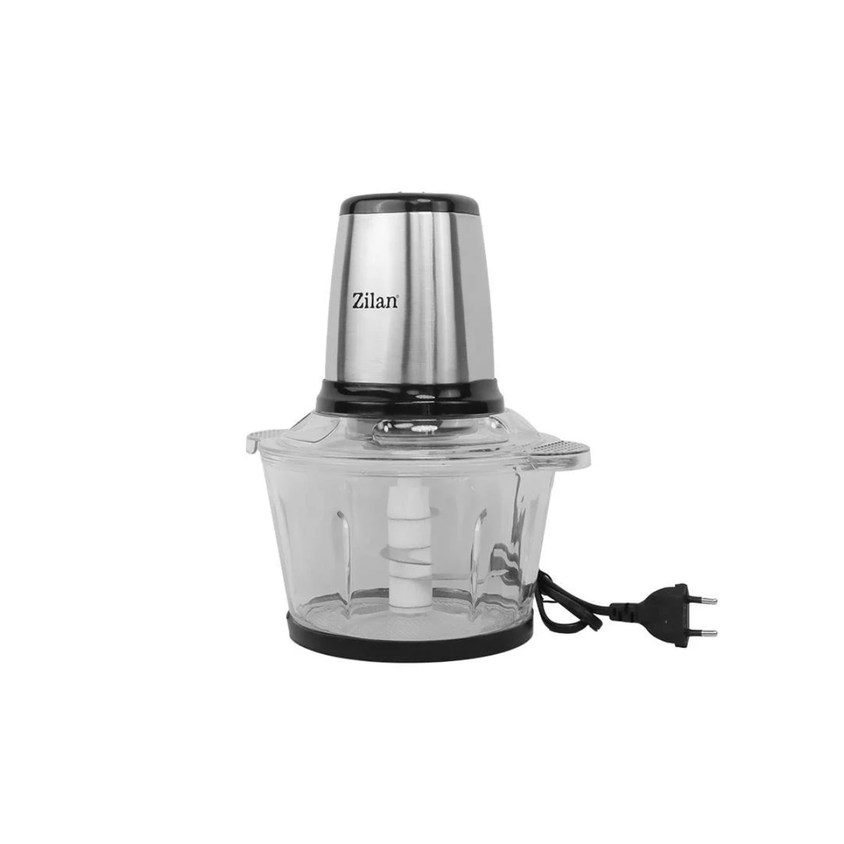 Tocator legume-fructe Zilan ZLN3898 din inox, Vas din sticla