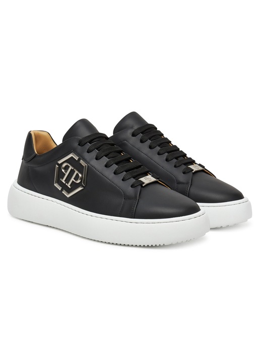 Férfi Philipp Plein cipő, természetes bőr, fekete, MSC4022
