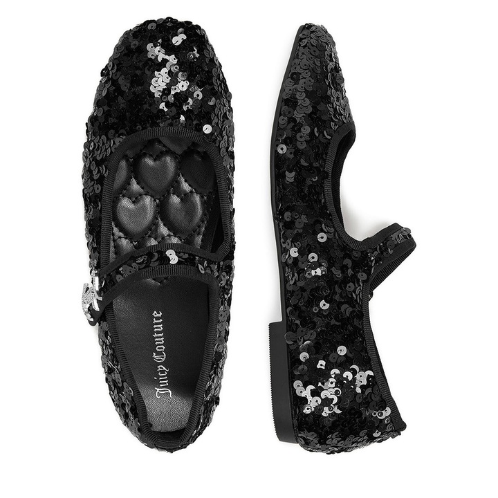 Balerini copii, Juicy Couture, negru, sintetic