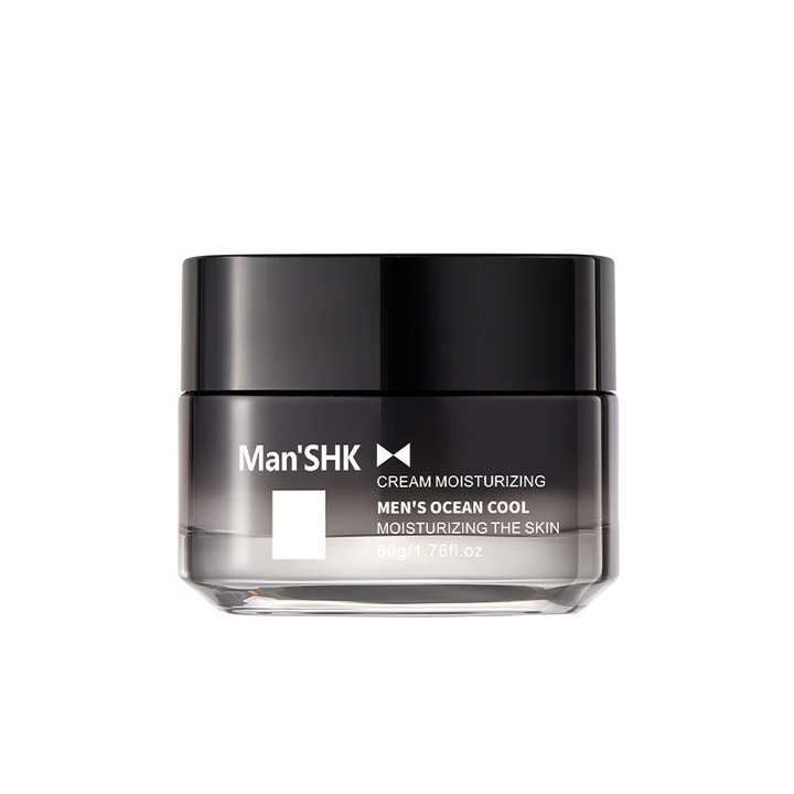 Férfi óceánfriss arckrém, Mély hidratálás, Tartós nedvesség, Bőrfelszín-simító ápolás, Finomító hidratáló krém (50g)
