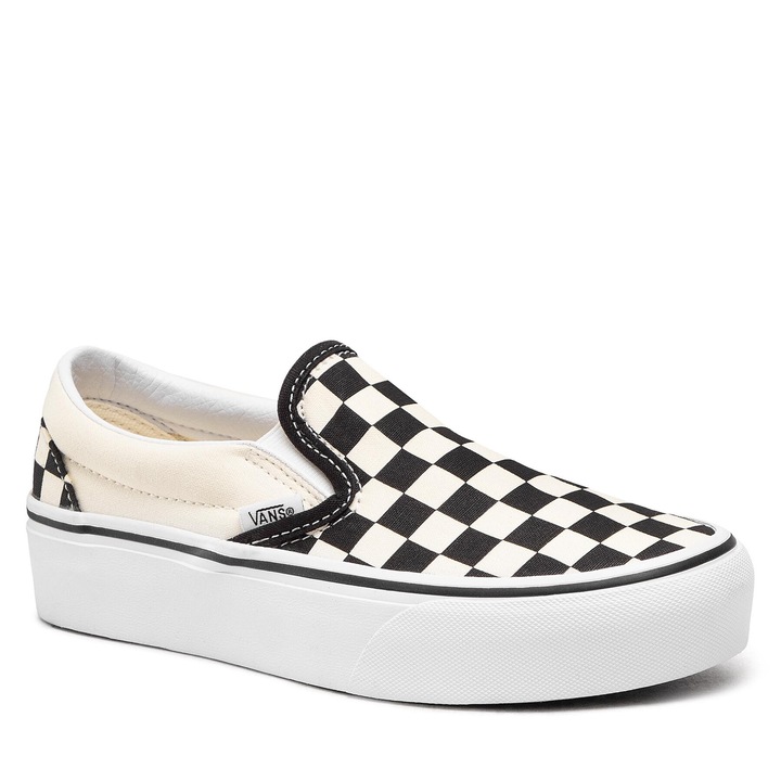 Női Vans tornacipő, textil, fekete/fehér, 45 EU