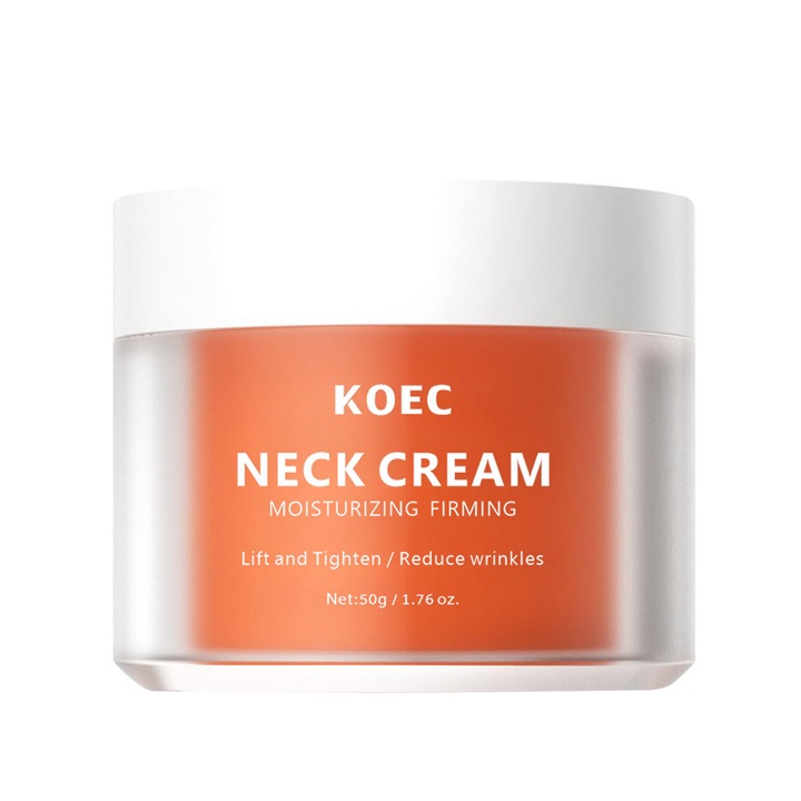 Crema hidratanta KOEC 50g, ingrijire cu flori de portocal, pentru zona gatului