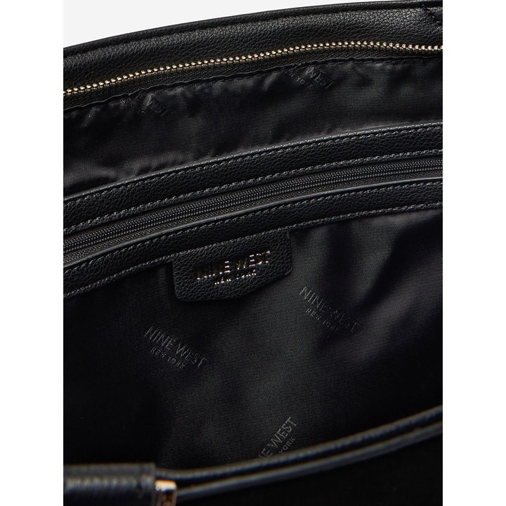 Női táska Nine West, modell CEO-MISSOURI-LDA8264, fekete, textil anyagból.