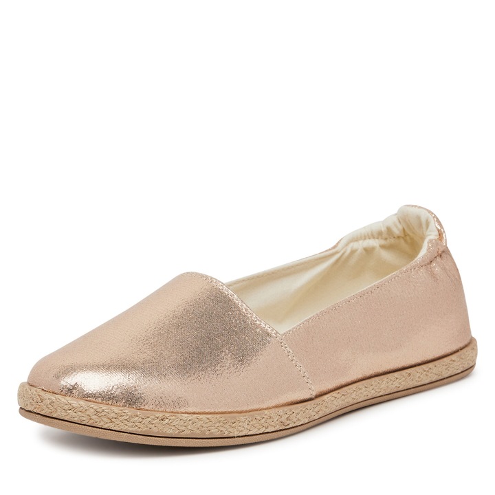 Női mokaszin JENNY, KAYLA, arany, szövet, 36 EU