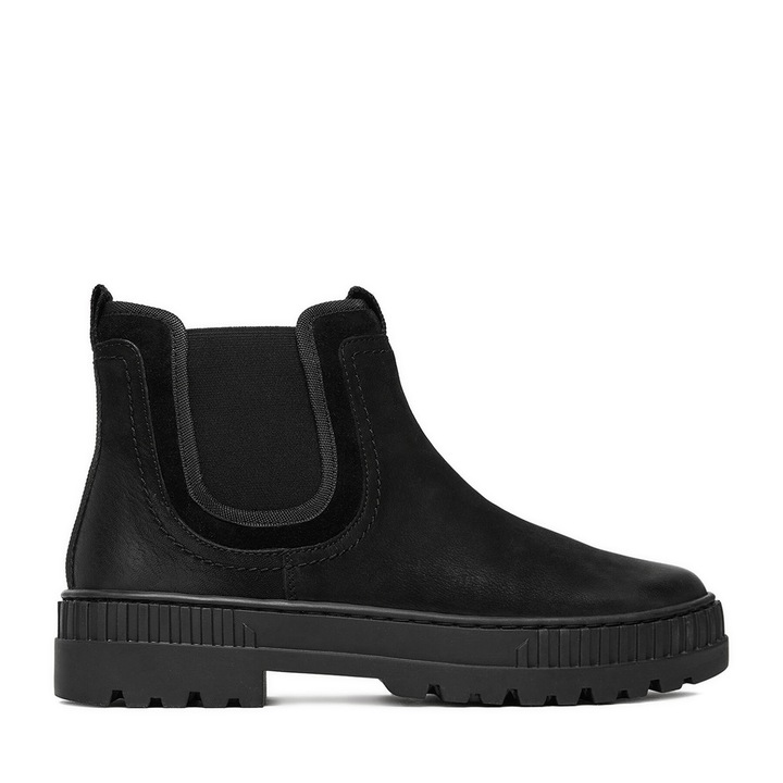 Botine dama Lasocki, Negru, Piele naturala, Negru