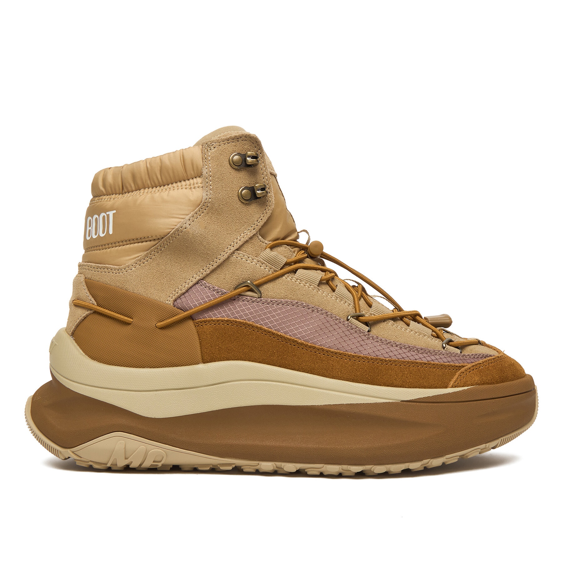 Ghete barbati Moon Boot Safari M034, piele ecologica, maro, 44 EU