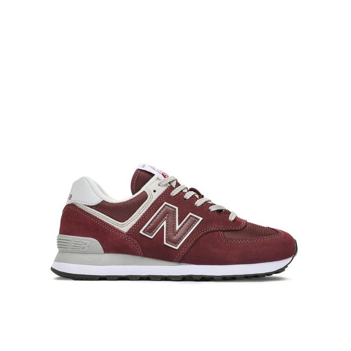 Pantofi sport barbati, New Balance, ML574EVM, piele naturala, visiniu