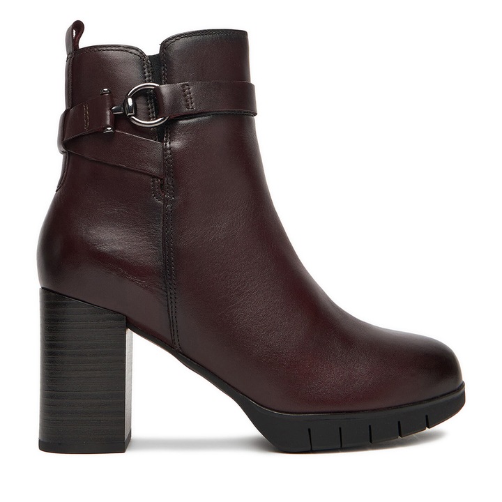Botine dama Lasocki, Dalila, piele naturala, visiniu, Visiniu