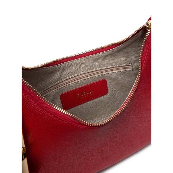 Дамска чанта, Furla, M1 Red Goccia S, естествена кожа, червена