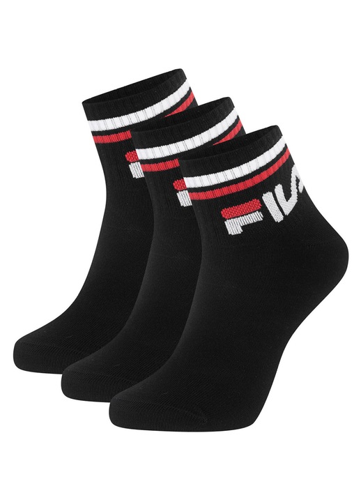Sosete barbati Fila, set 3 perechi, negru, 35-38