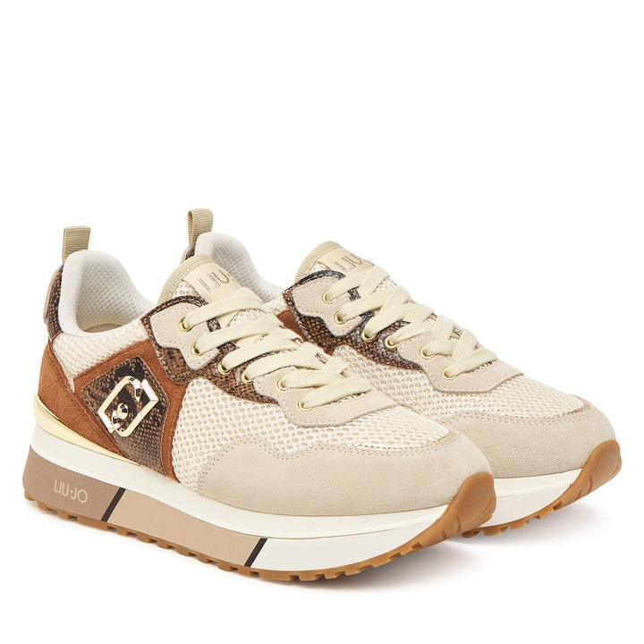 Női tornacipő Liu Jo S3812, természetes bőr, bézs, 35 EU