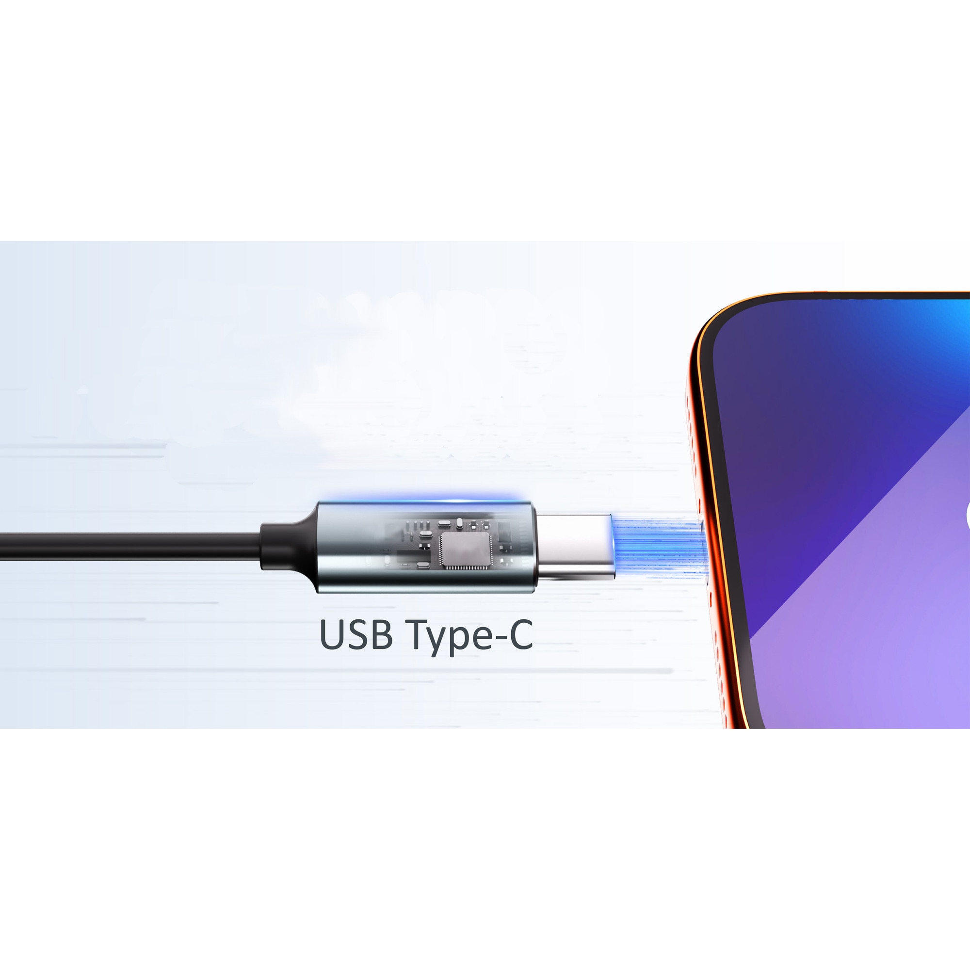 Casti cu fir, Backwin, in-ear, negru, USB Type-C, volum reglabil, microfon, sunet HiFi