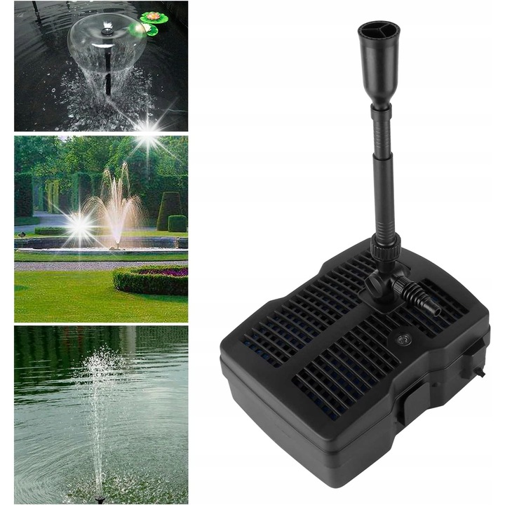 Pompa apa 1000 l/h 28W cu sterilizare UV, fontana, 10m cablu, set multifunctional