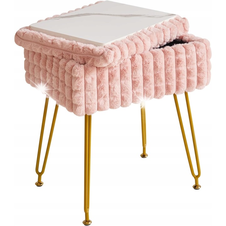 Taburet, 40x30x48cm, negru, design modern, set cu elemente de montaj