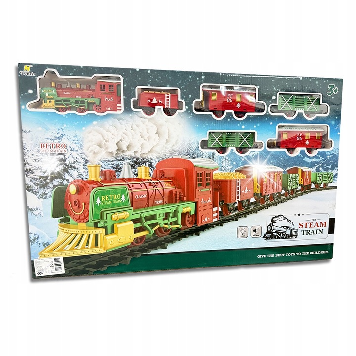 Set trenulete de jucarie cu vagoane si sine, cadou pentru copii