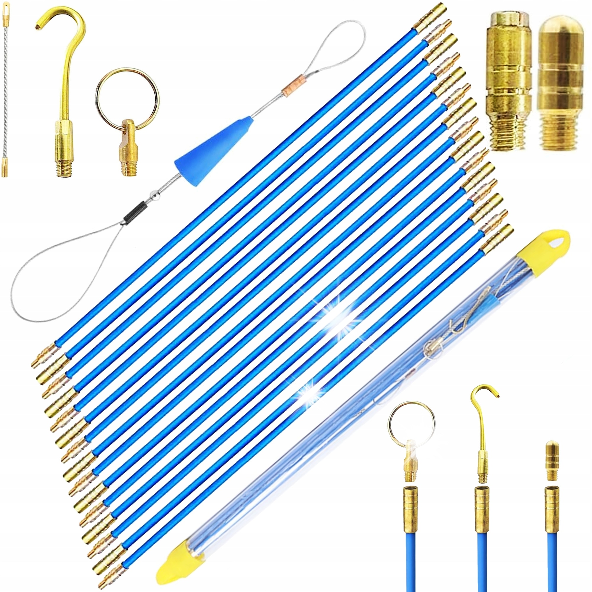 Set Riglete Cabluri Set tije tragere cabluri din fibra de sticla, 10x1m - eMAG.ro