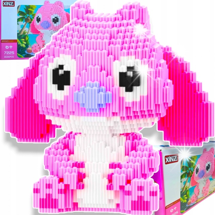 Set de constructie Lilo si Stitch, figura Andzi, 3636 elemente, 21x23,5x16cm