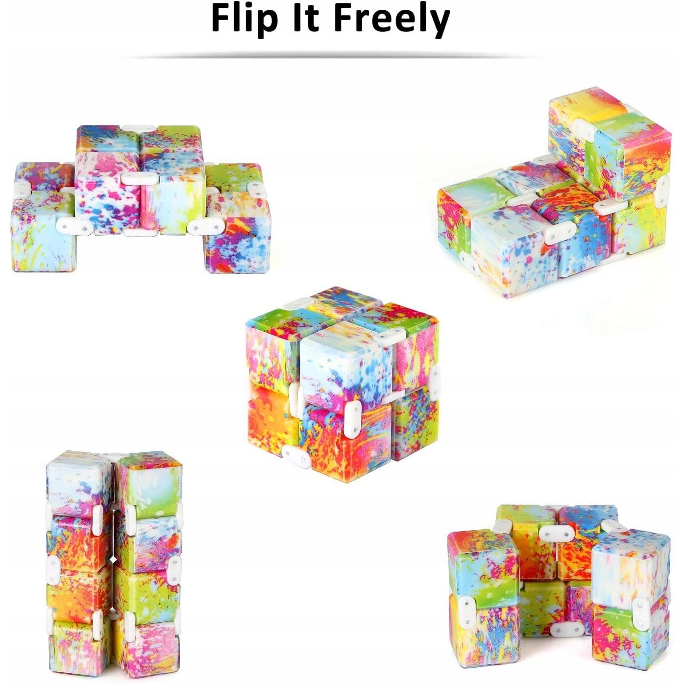 Multicolor Infinity Cube Cub Infinity, jucarie interactiva, 8 cuburi rotative, design modern ...