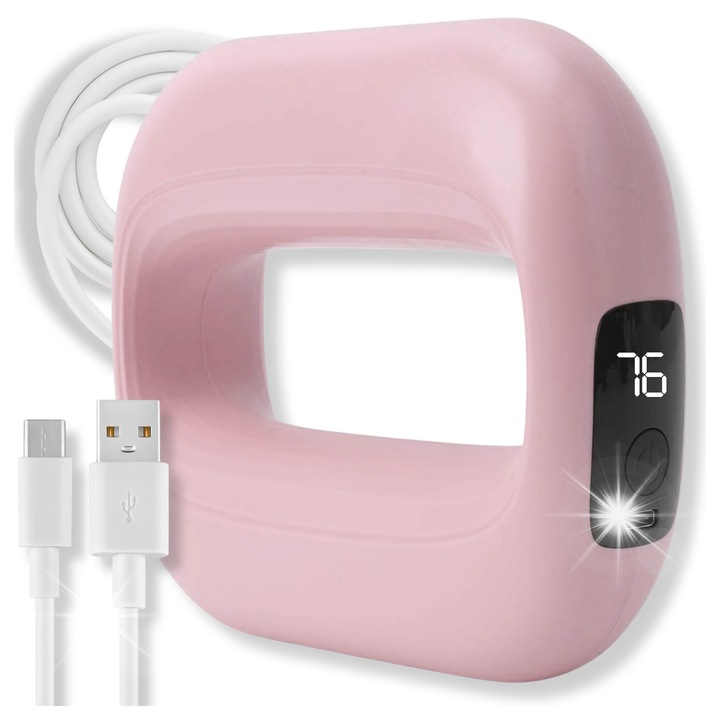 Мултифункционален масажен апарат J15A, 5 честоти, 3 интензитета, Type-C зареждане, 15x13x4см, комплект със заряден кабел и каишка