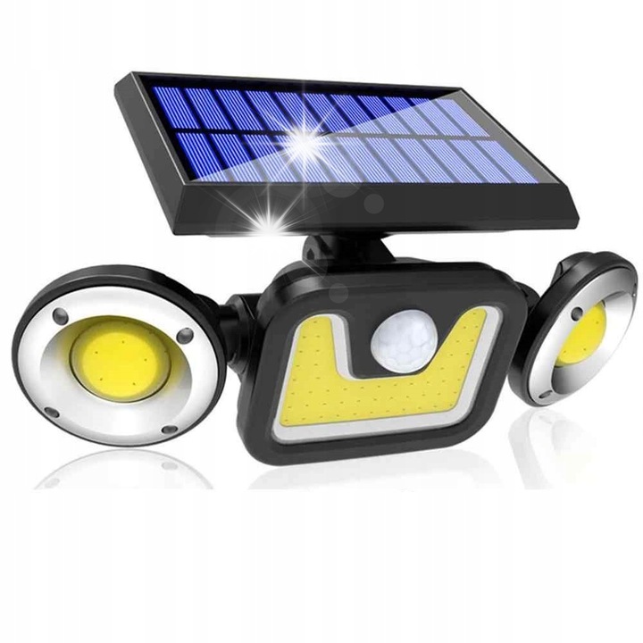 25W LED napelemes lámpa, 3 üzemmód, IP65, 260LM, 3-5m, többszínű