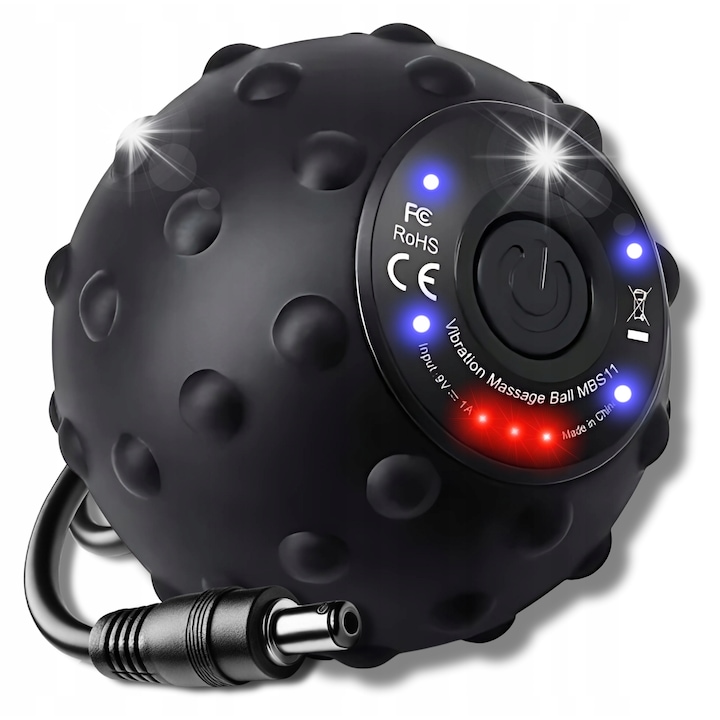 Вибрираща масажна топка, 4 нива на интензитет, 95x90 мм