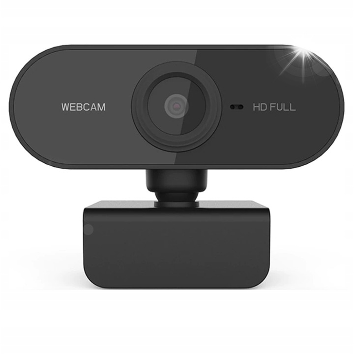 Webkamera Full HD, 1980x1080, 120° látószög, beépített mikrofon, fekete, teljes készlet